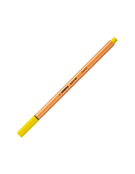  C/10 stabilo point 88 amarillo limon nº24 punta de fibra 0,4mm 